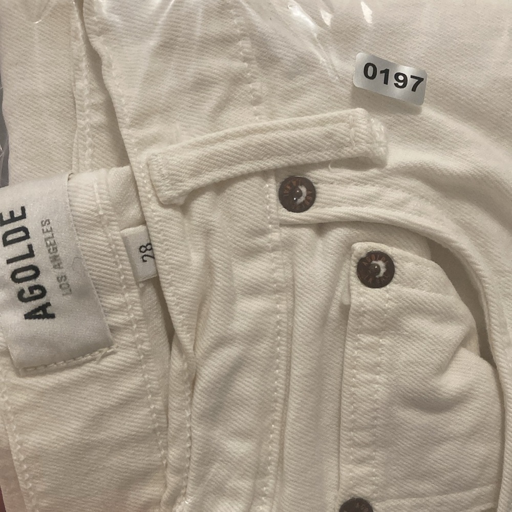 Agolde Los Angeles Women’s Jeans Demin Straight Cream Size 28 - Picture 16 of 16